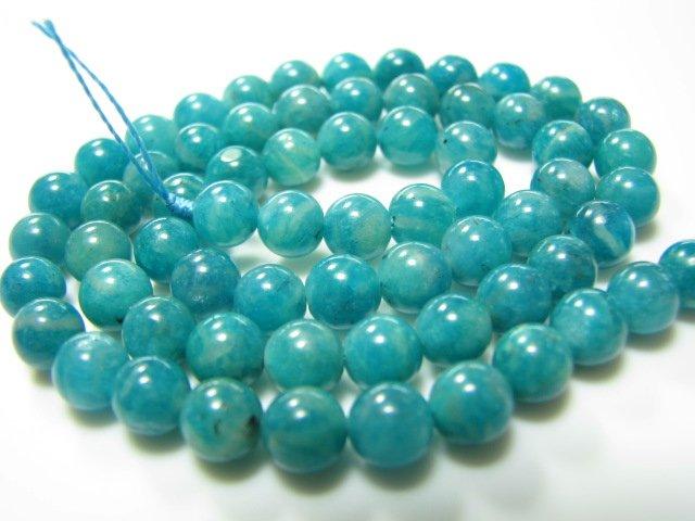 アマゾナイト（ロシア産）(丸玉：6mm) – 天然石素材屋