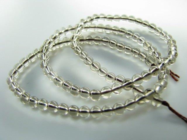 インディゴガブロ6mm/クラックスモーキークォーツ6mm 内径17cm +① : 6mm スモーキークォーツ 10玉セット バラ売り